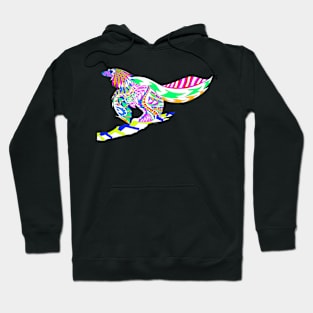 floral dinosaur bird ecopop mayan adventure chixulub Hoodie